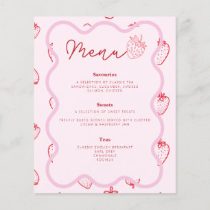 Pink Berry Sweet Theme Kinderdusche Nachmittagstee
