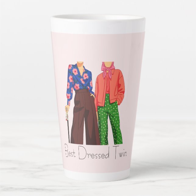 Pink Best Dressed Twin Milchtasse (Vorderseite)