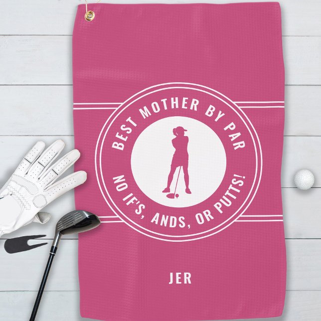 Pink Best Mother Par Funny Putts Ladys Golfer Golfhandtuch (Pink Best Mother By Par Funny Putts Ladies Golfer Golf Towel)