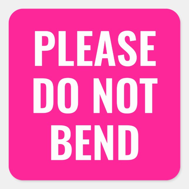 Pink beugt sich nicht dem modernen, trendigen Gesc Quadratischer Aufkleber (Vorderseite)