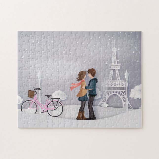 Pink Bike Paris Couple (Horizontal)