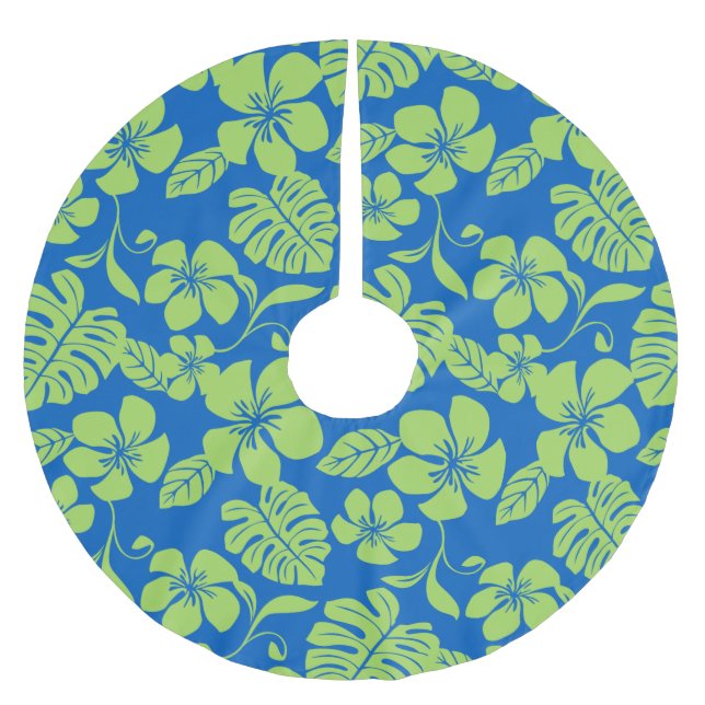 PINK BIKINI (BLAU/GRÜNE) POLYESTER WEIHNACHTSBAUMDECKE (Vorderseite)