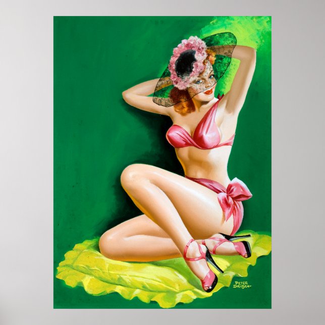 Pink Bikini Button hoch Poster (Vorne)