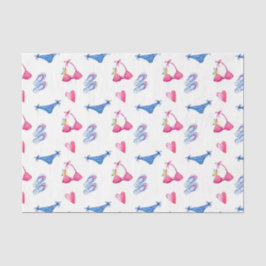 Pink Bikini & Flip Flops (Design 72 Pink Series) Seidenpapier