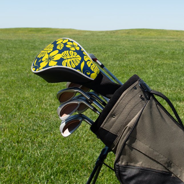 PINK BIKINI (NAVY/YELLOW) GOLF HEADCOVER (In SItu)