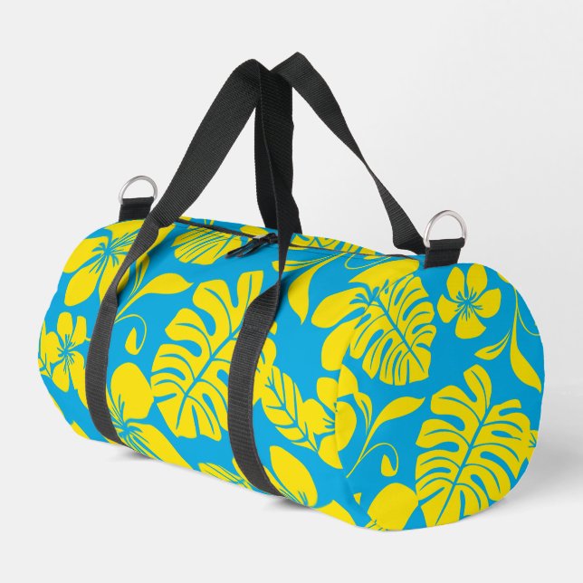 PINK BIKINI PATTER IN BLAU/GELB DUFFLE BAG (Linke Seite)