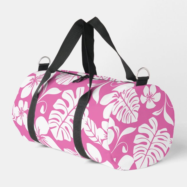 PINK BIKINI PATTER IN FLAMINGO PINK DUFFLE BAG (Linke Seite)