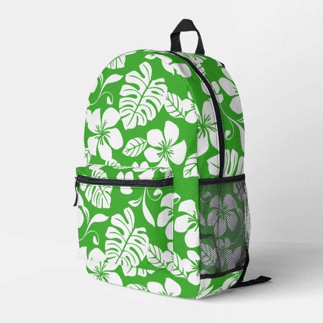 PINK BIKINI PATTER IN GRASS GREEN BEDRUCKTER RUCKSACK (Rückseitige Ecke Rechts)