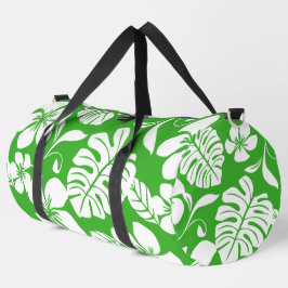 PINK BIKINI PATTER IN GRASS GREEN DUFFLE BAG