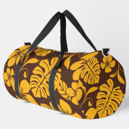 PINK BIKINI PATTERN IN BROWN/GOLD DUFFLE BAG