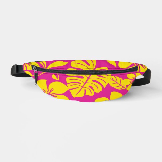 PINK BIKINI PATTERN IN HET PINK/GELB BAUCHTASCHE (Vorderseite)