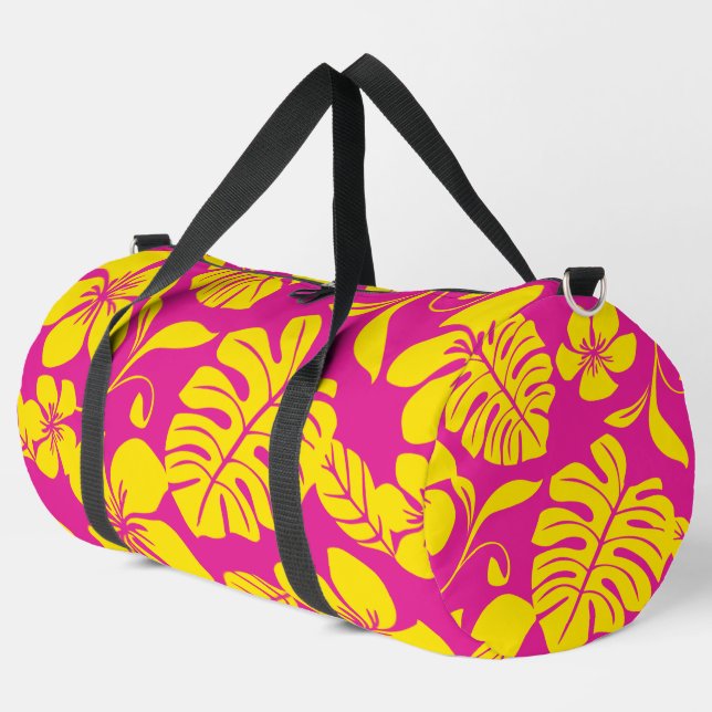 PINK BIKINI PATTERN IN HET PINK/GELB DUFFLE BAG (Linke Ecke)