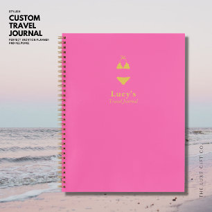 Pink Bikini Personalisierter Reiseplaner Notizbuch