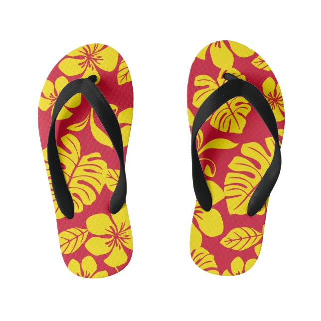 PINK BIKINI (RED/GOLD) Pair of Flip Flops (Fußbett)