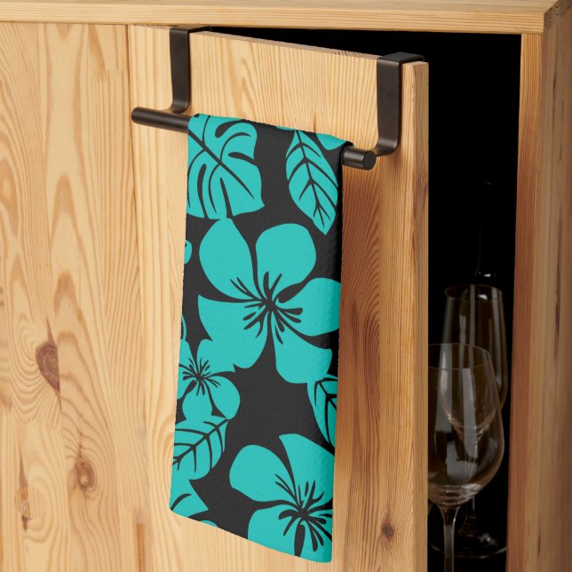 PINK BIKINI (SCHWARZ/AQUAMARIN) GESCHIRRTUCH (Drittel gefaltet)