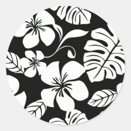 PINK BIKINI (SCHWARZ) CLASSIC ROUND STICKER