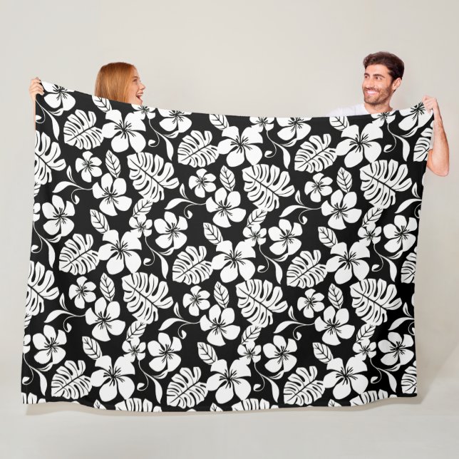 PINK BIKINI (SCHWARZ/WEISS) Fleece Blanket (Beispiel)