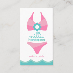 Pink Bikini Swimsuit Business ou Cartes de contact