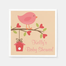 Pink Bird Baby Showroom Napkins Serviette