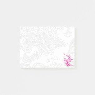 Pink Bird & Floral Post-It Notes Klebezettel