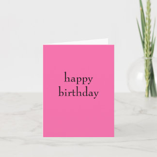 Pink Birthday Card Dankeskarte