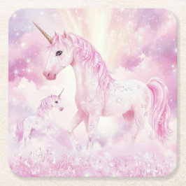 Pink Birthday Party Einhornpapier Untersetzer