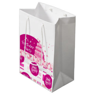Pink Birthday Party Mittlere Geschenktüte