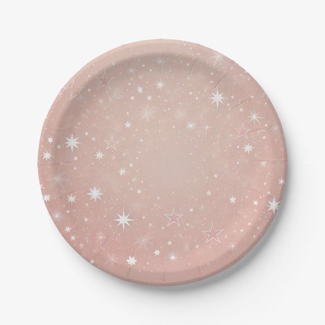 Pink Birthday Party Paper Plate | Benutzerdefinier Pappteller (Vorderseite)