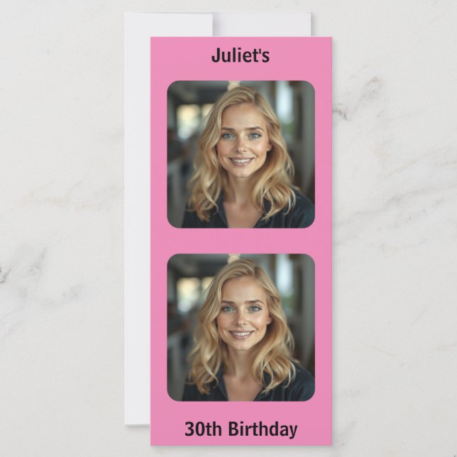 Pink Birthday Wish Card (Vorderseite)