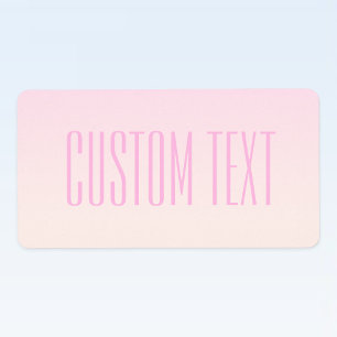 Pink bis Peach Sunset Ombre mit anpassbarem Text Adressaufkleber
