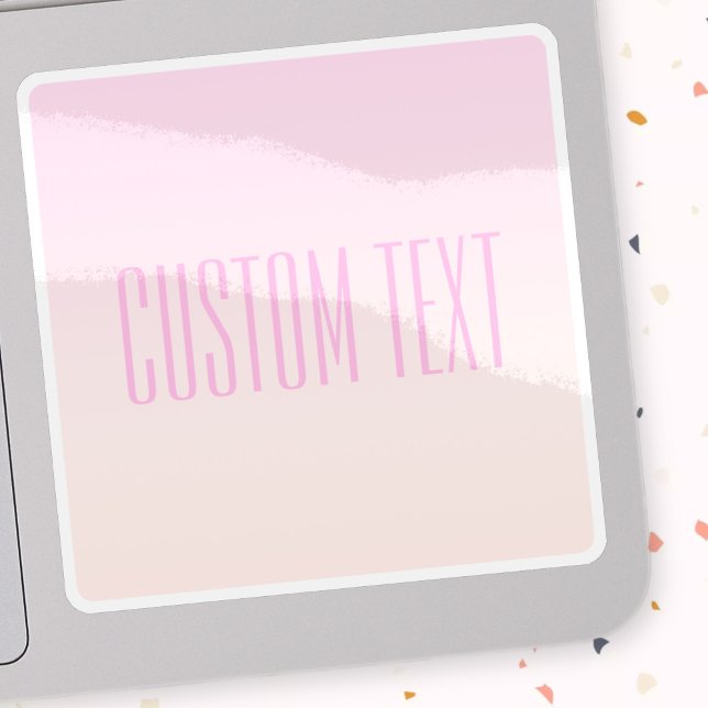 Pink bis Peach Sunset Ombre mit anpassbarem Text Aufkleber (Von Creator hochgeladen)