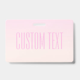Pink bis Peach Sunset Ombre mit anpassbarem Text Ausweis