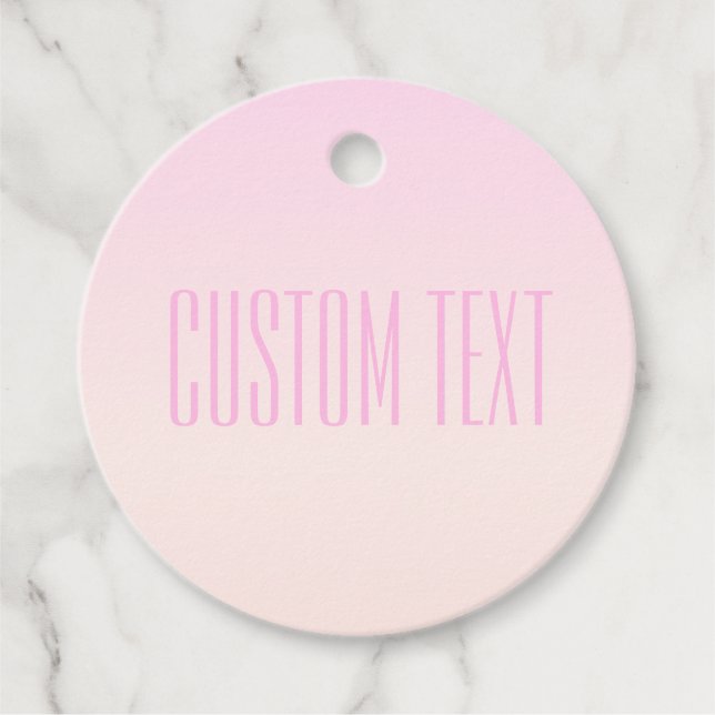 Pink bis Peach Sunset Ombre mit anpassbarem Text Geschenkanhänger (Vorderseite)