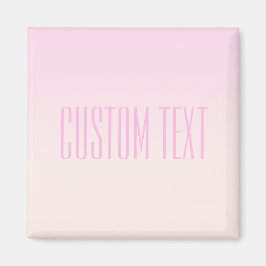 Pink bis Peach Sunset Ombre mit anpassbarem Text Magnet