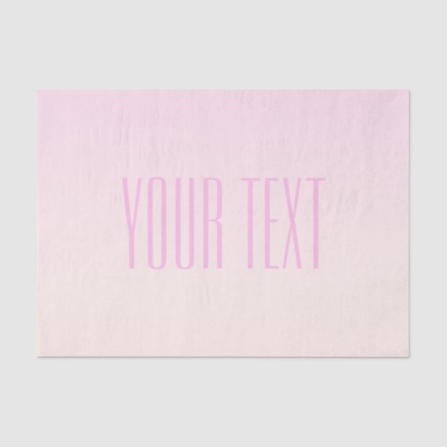 Pink bis Peach Sunset Ombre mit anpassbarem Text Seidenpapier (Vorderseite)