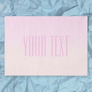 Pink bis Peach Sunset Ombre mit anpassbarem Text Seidenpapier