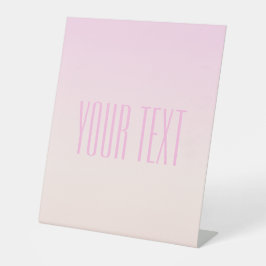 Pink bis Peach Sunset Ombre mit anpassbarem Text Sockelschild