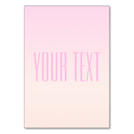 Pink bis Peach Sunset Ombre mit anpassbarem Text Tischnummer
