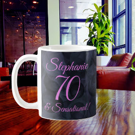 Pink Black 70 und sensationeller Geburtstag Kaffeetasse