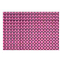 Pink Black Buffalo Heart Plaid