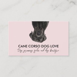 Pink Black Cane Corso Dog Visitenkarte