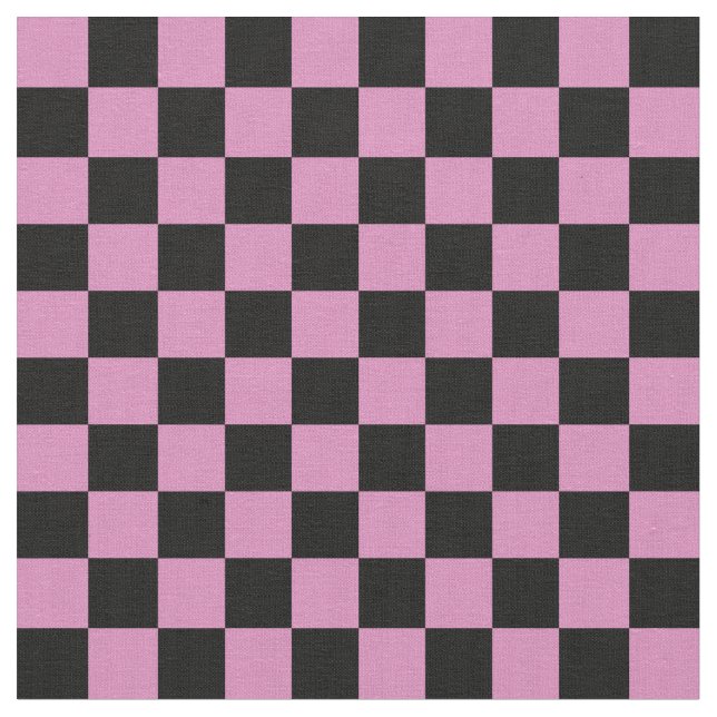 Pink & Black Checkerboard Stoff (Nahaufnahme)
