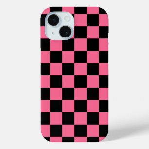 Pink Black Checkered Karo Pattern Case-Mate iPhone Hülle
