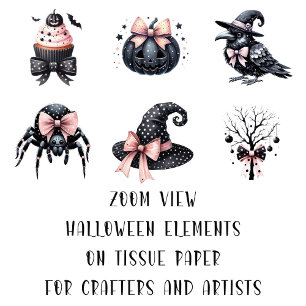 Pink Black Coquette Halloween Bilder Kunstgewerbe Seidenpapier