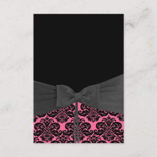 PINK & BLACK DAMASK Einladung