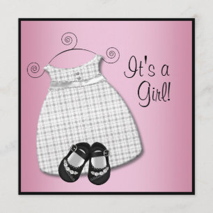 Pink Black Dress Shoes Pink Black Baby Girl Dusche Einladung