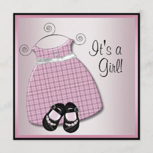Pink Black Dress Shoes Pink Black Baby Girl Dusche Einladung