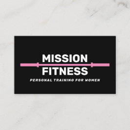 Pink Black Female Fitness Personal Trainer Visitenkarte