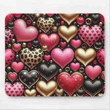 PINK BLACK GOLD VALENTINE LIEBE HERZEN