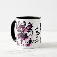Pink Black Gothic Fairy Scorpio Astrologie Zodiac
